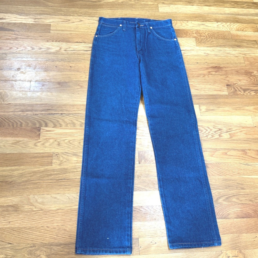 Wrangler Cowboy Cut Jeans Mens 29x34 Blue Indigo Straight Leg High Rise Denim